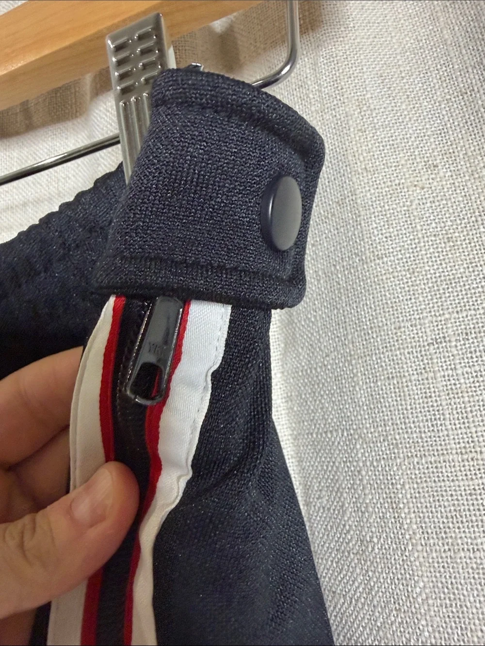 Jordan Black Sweatpants with Red and White Side Stripe